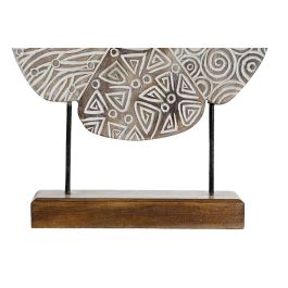 DKD Home Decor Decoración Balines Marron Blanco 10 x 51 x 40 cm