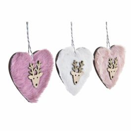 Decoracion Colgante Navidad Fantasia DKD Home Decor Rosa Blanco 8 x 1 x 22 cm Set de 3 (3 Unidades) Decoracion Colgante Navidad Fantasia DKD Home Decor Rosa Blanco 8 x 1 x 22 cm Set de 3 (3 Unidades)