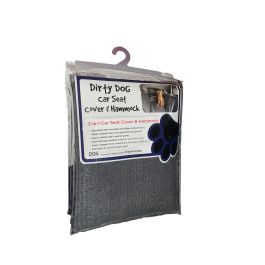 Dog Gone Smart Protector de Asientos de Coche Dirty Dog para Perros Color Gris 137x55 cm - Funda de Microfibra Resistente a Suciedad y Pelos