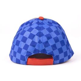 Cerdá Gorra Sonic Visera Curva Azul para Niños, 100% Poliéster, Edad 3 a 8 Años
