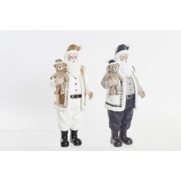 DKD Home Decor Figura de Navidad Santa Moderna de Resina Blanco Dorado 9 x 27 x 12 cm (2 Unidades) Precio: 20.01582. SKU: B13YPCG4GF