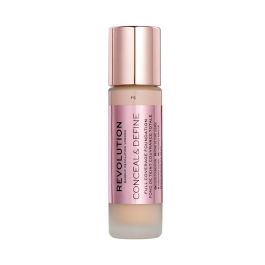 Revolution Make Up #F5 CONCEAL & DEFINE Base Maquillaje Cobertura Total, Acabado Semi-Mate, Ligera, Vegana 23 ml