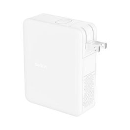 Belkin WCH014BTWH Cargador de Pared USB-C BoostCharge Pro 140W GaN Carga Rápida 3 Puertos USB-C 1 Puerto USB-A Blanco