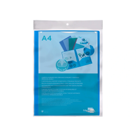 Liderpapel 45682 Carpeta Dossier Dos Bolsas Canguro Polipropileno Din A4 Azul