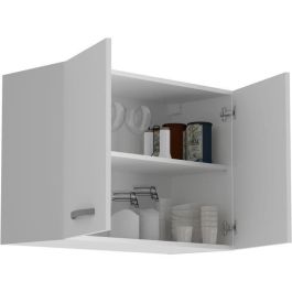 Oslo 244003 Mueble Alto con 2 Puertas, Gabinete de Almacenamiento para Hogar, Blanco, 80x36x58 cm (LxPxA)