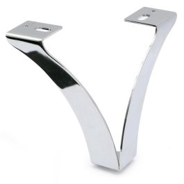 Q&Q Pata Metálica Vinet, Acabado Cromo para Muebles y Sofás, Altura 100 mm. Material: Metal Resistente