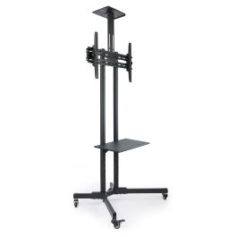 TooQ FS1470M-B Soporte de Suelo Inclinable Ajustable para TV 37-70" hasta 50kg VESA 200x200-600x400 con Ruedas y Bandejas Negro TooQ FS1470M-B Soporte de Suelo Inclinable Ajustable para TV 37-70" hasta 50kg VESA 200x200-600x400 con Ruedas y Bandejas Negro