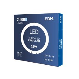 Tubo circular led g10q 32w 3400lm 6400k luz fria (eq. 197w) ø40cm edm