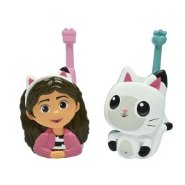 LEXIBOOK Walkie-Talkies La Casa de Muñecas de Gabby Alcance 500m, 2 Canales de Comunicación, Clip para Cinturón