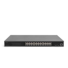 Digitus Switch L2 Managed Gigabit Ethernet PoE de 24 puertos con 2 SFP, para montaje en rack