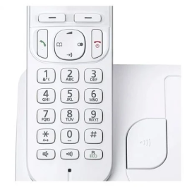 Panasonic Teléfono Inalámbrico Digital KX-TGC210SPW Blanco con Bloqueo de Llamadas No Deseadas y Modo Eco