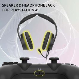Subsonic SUB1727209495102 Mando Inalámbrico para PS4 con LED, Vibración y Conector Auriculares, Color Negro