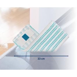 Leifheit 52123 Funda de repuesto para fregona plana Clean Twist M Ergo micro duo, microfibra, doble fibra, lavable 60°C, 33cm