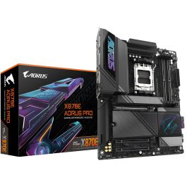 Gigabyte Placa base X870E AORUS PRO (9MX87EPRO-00-10) Socket AM5 AMD Ryzen 9000 Series DDR5 8000MHz Wi-Fi 7 2.5GbE PCIe 5.0 ATX