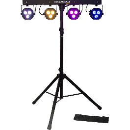 ALGAMLIGHT Stagebar II Focos LED 2 en 1 de Pie y con Pedal para DJs y Bandas con Efecto Estroboscópico RGB