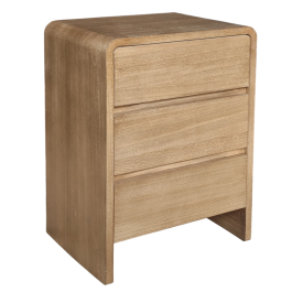 DKD Home Decor Mesita de Noche Urban Marrón 3 Cajones Paulownia y Olmo 34 x 60 x 44 cm Precio: 94.50000054. SKU: B1CLWYKNJM