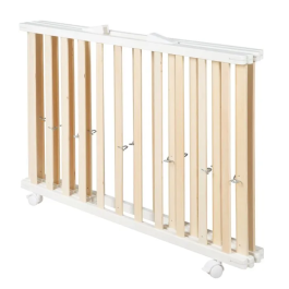 Roba Parque infantil plegable ROB4005317315423 - 75 x 100 cm - Altura regulable - Ruedas - Madera / Blanco