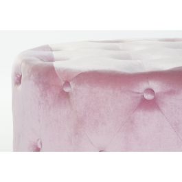 DKD Home Decor Reposapies Rosa Velvet MDF Set de 2 80 x 80 x 43 cm