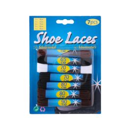 Kit de 7 cordones para zapatos en colores surtidos (blanco, negro, marrón) - 60cm, 65cm, 70cm, 80cm, 90cm