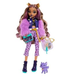 Muñeca monster high clawdeen wolf con su gatita mascota crescent y accesorios.