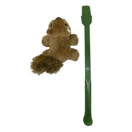 Hunter Juguete para Perros Flingerz Ardilla Peluda con Lanzador Integrado, Nylon Balístico Resistente, Chirriador, Recogida Fácil y Lavable
