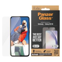 PanzerGlass Protector de Pantalla Samsung Galaxy A55 5G UWF Ultra-Wide Fit Vidrio Templado Resistente