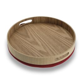 Set 2 Puffs Marsala Con Bandeja Versa 39X44CM Set 2 Puffs Marsala Con Bandeja Versa 39X44CM