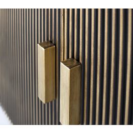 Giner y Colomer Aparador Madera de Mango y Bronce 150 cm 3 Cajones 2 Puertas