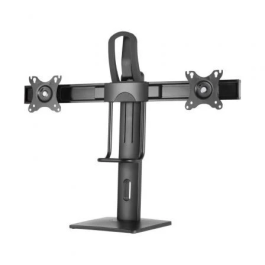 Aisens Soporte de Mesa Pro para 2 Monitores 17"-27" con Contrapeso Giratorio e Inclinable Negro