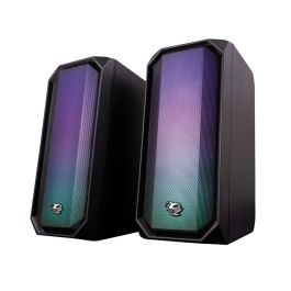 Coolbox Altavoces Gaming R205 2.0 RGB Bluetooth 5.0 6W RMS para PC Smartphones Tablets TV