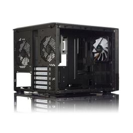 Fractal Design Node 804 Carcasa Negra Mini-Tower Micro ATX/Mini-ITX, compatible AIO, 3 ventiladores 120mm, 8 HDD/2 SSD
