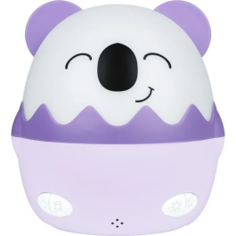 Bigben Interactive BIG1722427343201 Luz Nocturna Musical Inalámbrica Koala Proyección 360°, 13 Películas, 8 Melodías, Mando a Distancia, Batería USB-C