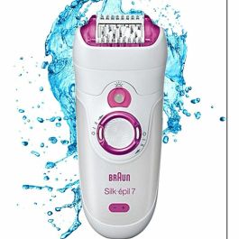 Braun Depiladora Eléctrica SE 7-000 Inalámbrica 2 Velocidades 40 min Blanco / Rosa