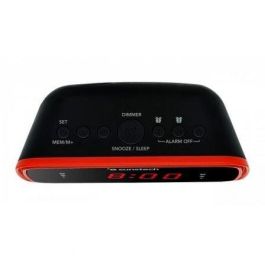 Sunstech FRD60RD Despertador Radio FM PLL con 10 Presintonías, Alarma Dual, Pantalla LED 0.6'' y 3 Modos