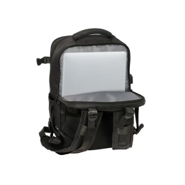 Safta Mochila de Viaje Cabina para Portátil 15,6" Real Madrid Negro con Conector USB y Zapatillero