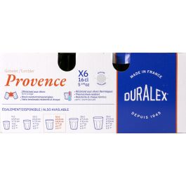 Duralex Set 6 Vasos Transparentes 16cl Provence - Conjunto de Vasos (12 Cajas)