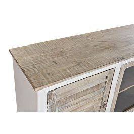 DKD Home Decor Buffet Aparador Romantico Hecho a Mano Madera Mango Blanco Natural 4 Puertas 3 Estanterías 210x40x82 cm DKD Home Decor Buffet Aparador Romantico Hecho a Mano Madera Mango Blanco Natural 4 Puertas 3 Estanterías 210x40x82 cm
