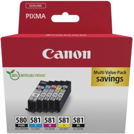 CANON Cartucho Pack 5 Colores PGI580BK / CLI581CMYK MULTI ECOPACK - SEC (con alarma) Precio: 57.95000002. SKU: B1BXCPDAN6