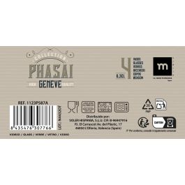 La Mediterranea Set 4 Vasos Chupitos Colección Phasai, 63 ml, ø5x6 cm (24 Cajas)