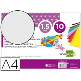 Liderpapel Goma Eva DIN A4 60g/m² Espesor 1,5mm Blanco Paquete 10 Hojas Manualidades Precio: 2.50000036. SKU: B19PX5QBTW