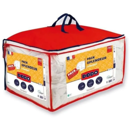 Dodo Pack Edredón Blanco 220 x 240 cm + 2 Almohadas 60 x 60 cm Relleno 100% Poliéster FCS 300 g/m²