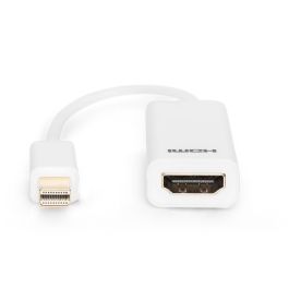 Digitus Mini DisplayPort a HDMI Cable Adaptador, Mini DisplayPort Macho/Hembra a HDMI Macho, Blanco, 0.15m