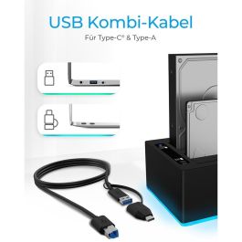 ICY BOX Docking Station para discos SATA de 2.5 y 3.5 pulgadas con USB 3.0