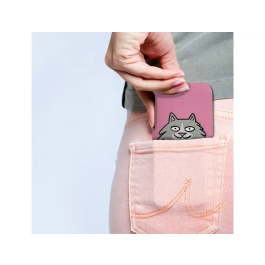 Wondee Bateria Externa 10.000 mAh Gato Rosa Portátil para Smartphone