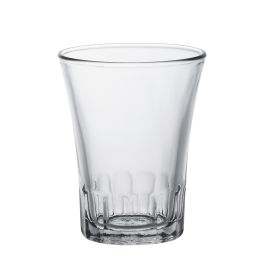 Duralex Juego de 4 Vasos de Vidrio Transparente 13 cl, Colección Amalfi, 6.5 cm de Diámetro x 8.2 cm de Altura (12 Cajas)