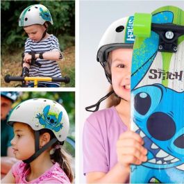 Disney DIS3496276261028 Casco de skate Stitch con Circunferencia de cabeza ajustable 53-57cm, Ventilación interna y Espuma para mayor comodidad