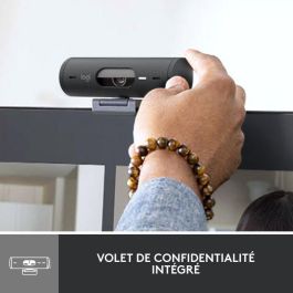 Logitech BRIO 500 Webcam Full HD 1080p 60fps con Autoenfoque y Tapa de Privacidad Grafito