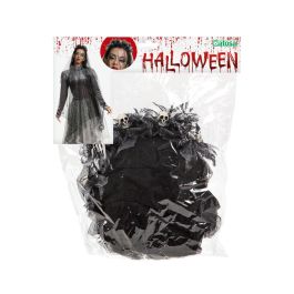 Diadema Halloween Calaveras Negro Mujer Adulto - Velo Largo para Disfraces Tenebrosos