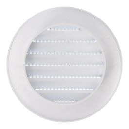 Rejilla ventilación redonda empotrable con mosquitera ø70mm abs blanca