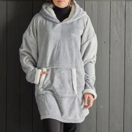 Today TOD3574641255510 Sudadera polar a cuadros, manga larga y bolsillo, 70 x 87 cm - Gris Precio: 24.95000035. SKU: B1JKYCB92E